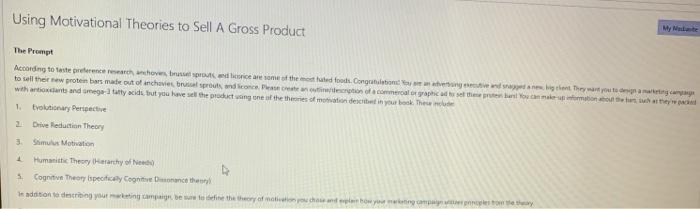 Using Motivational Theories to Sell A Gross