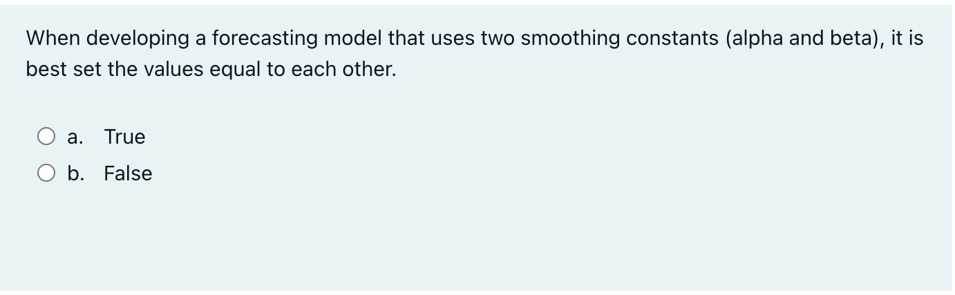 When developing a forecasting model that uses two