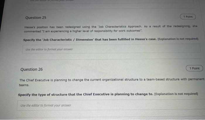 COF THE COMM Question 25 1 Point Hessa's position