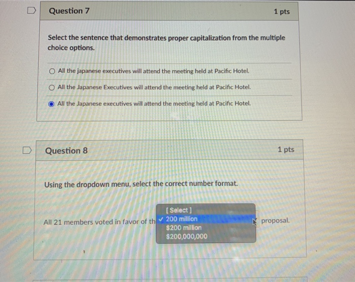 Question 1 1 pts Identify the error(s) in the