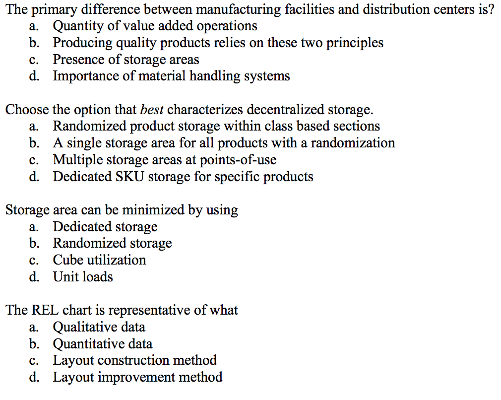 The primary difference between manufacturing