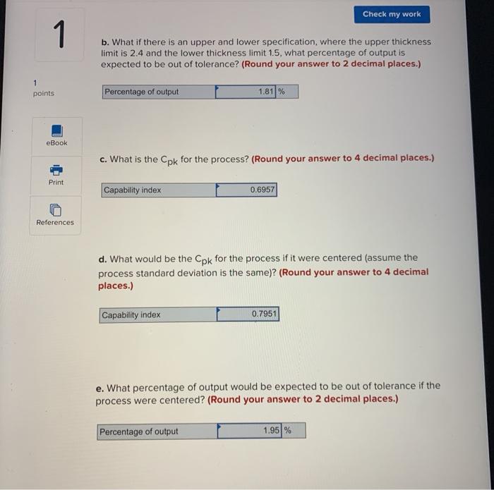 Check my work 1 Case Part B 10-1 (Algo) 1 points