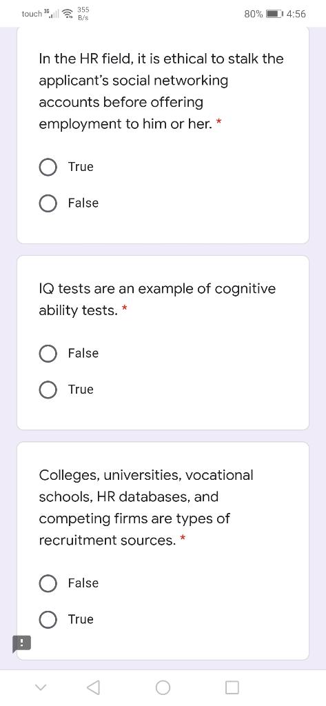 touch. B/s 576 80% 14:56 docs.google.com/form :D