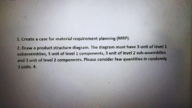 1. Create a case for material requirement