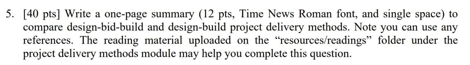 This question is in relation to construction