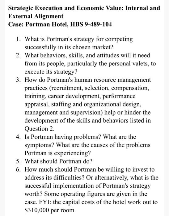 Strategic Execution and Economic Value: Internal