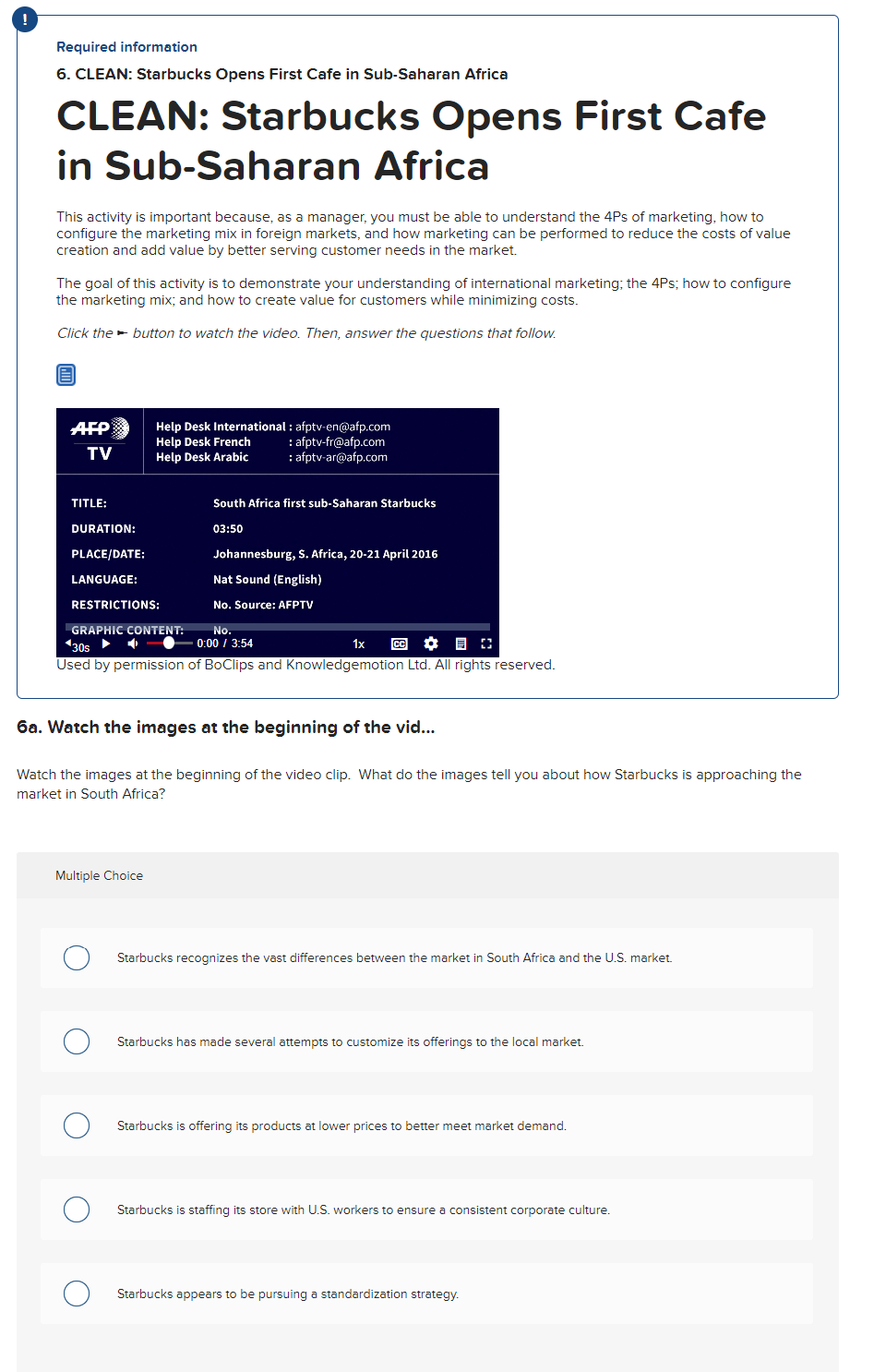 ! Required information 6. CLEAN: Starbucks Opens