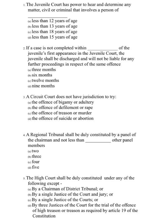 1. The Juvenile Court has power to hear and