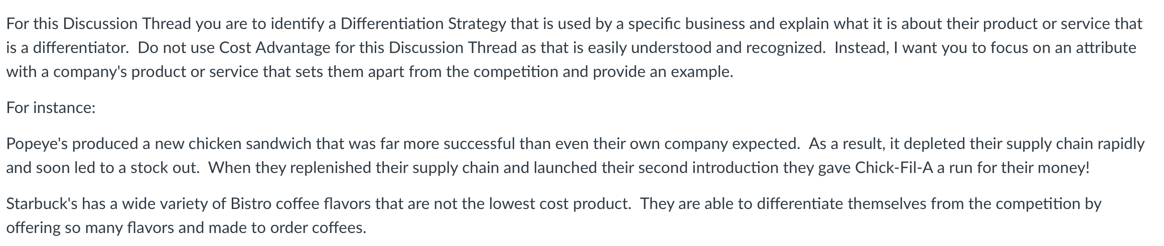 For this Discussion Thread you are to identify a