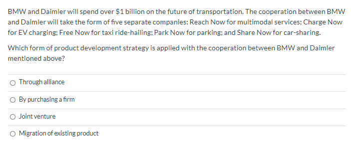 BMW and Daimler will spend over $1 billion on the