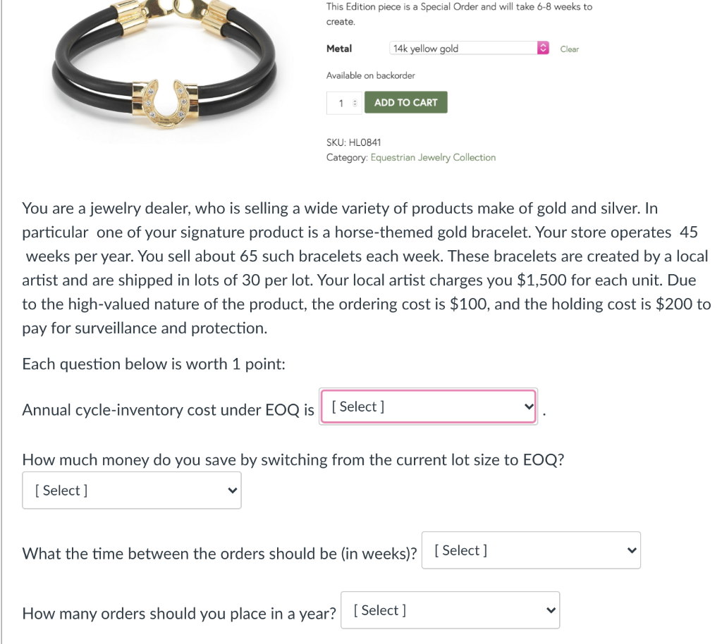 This Edition piece is a Special Order and will