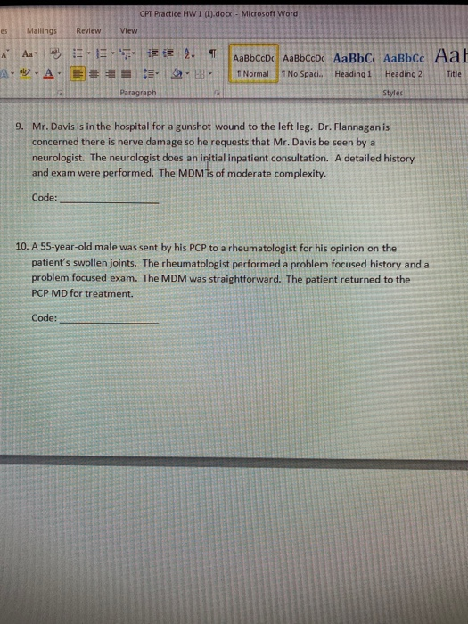 CPT Practice HW 1 (1) doc - Microsoft Word Layout