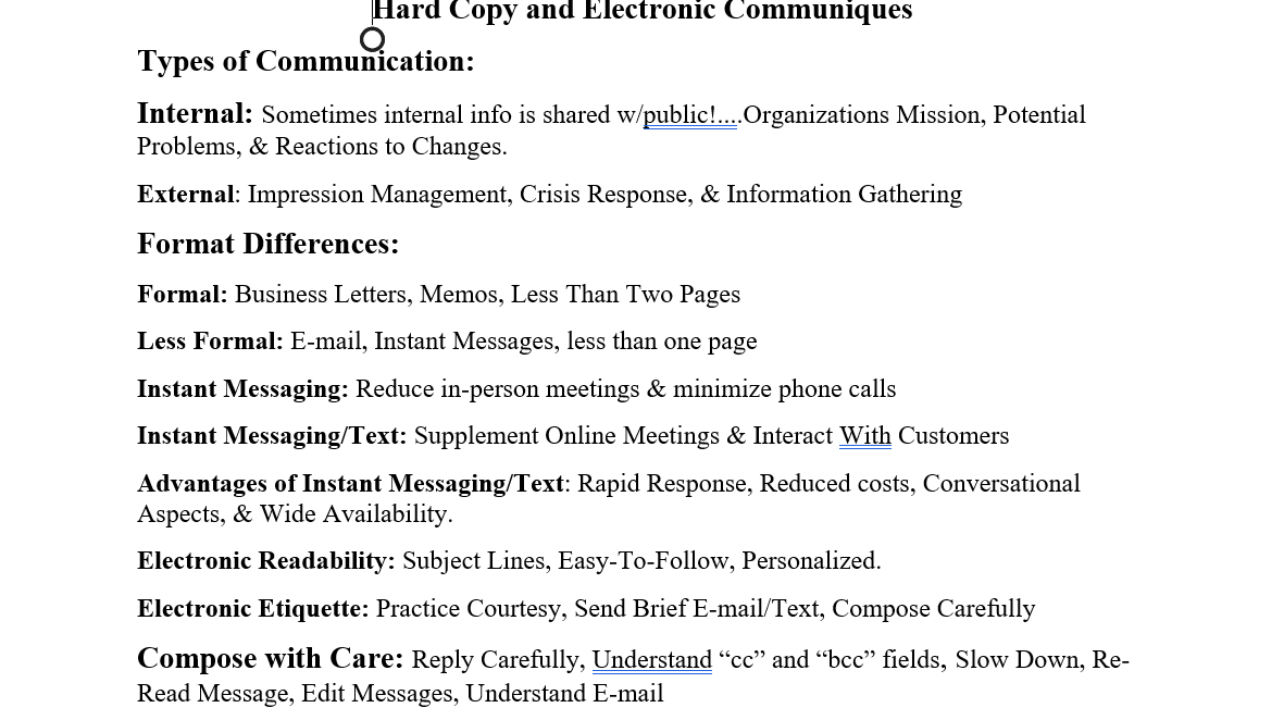 Question: Give one specific example of when and