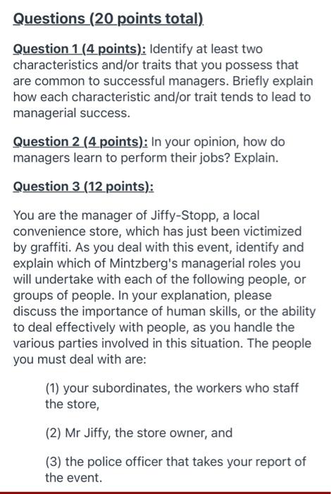 Chapter 1 presents some basic management