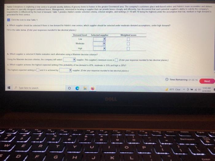 Adele Enterprises is exploring a new service to