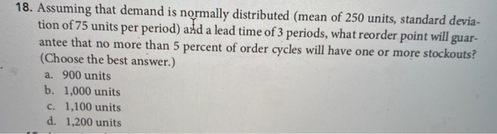 can yoh show the work please 18. Assuming that