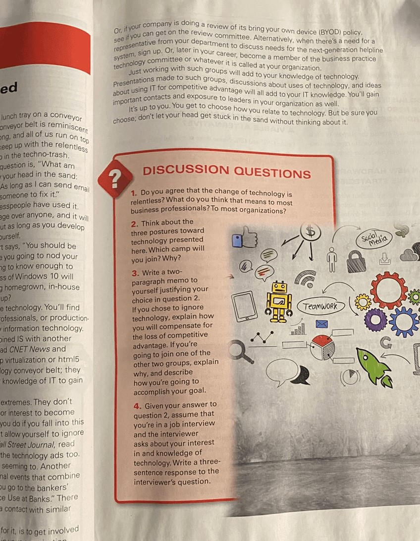 Please answer the discussion questions Guide