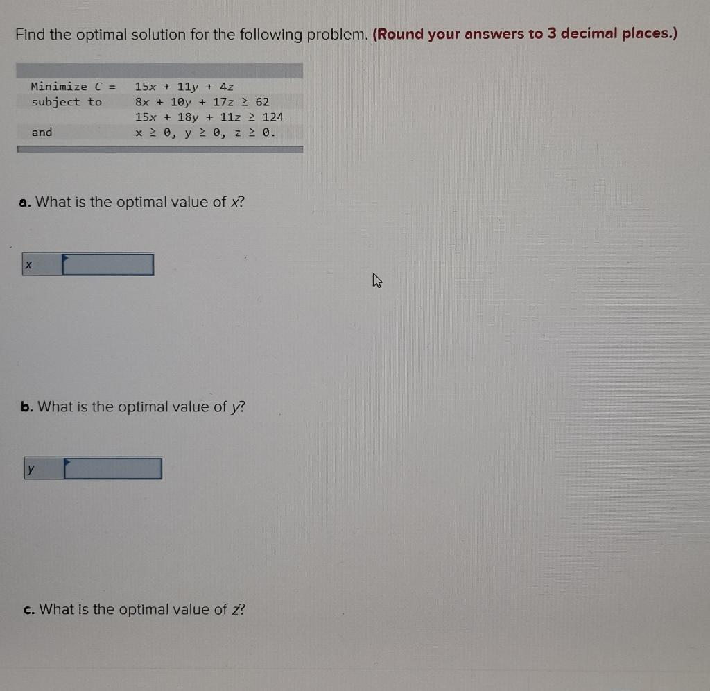 D. What is the minimim value of the objective