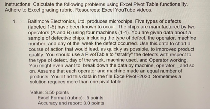 Instructions: Calculate the following problems