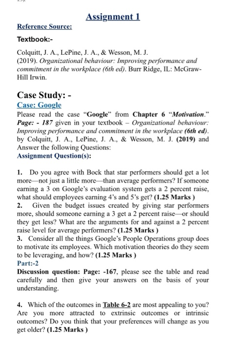 Assignment 1 Reference Source: Textbook:-