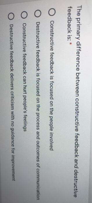 The primary difference between constructive