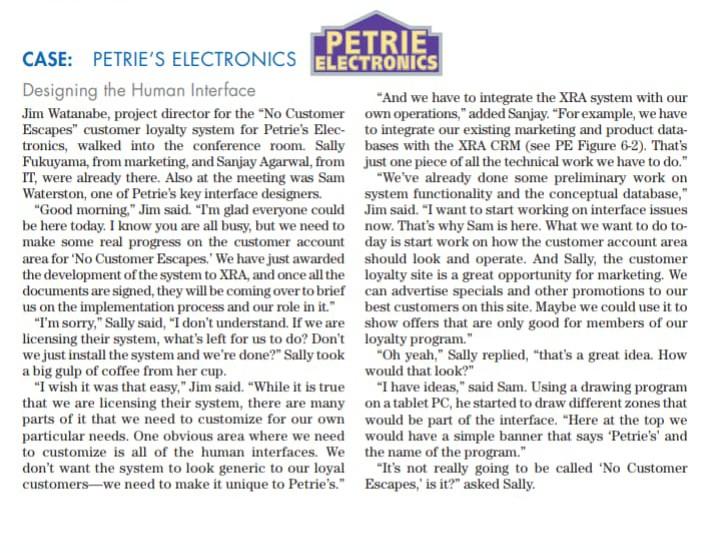 answer the Case Questions PETRIE CASE: PETRIE'S