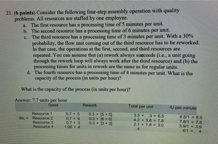 21. (6 points) Consider the following four-step