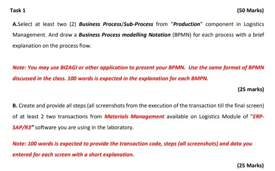 Task 1 (50 Marks) A.Select at least two (2)