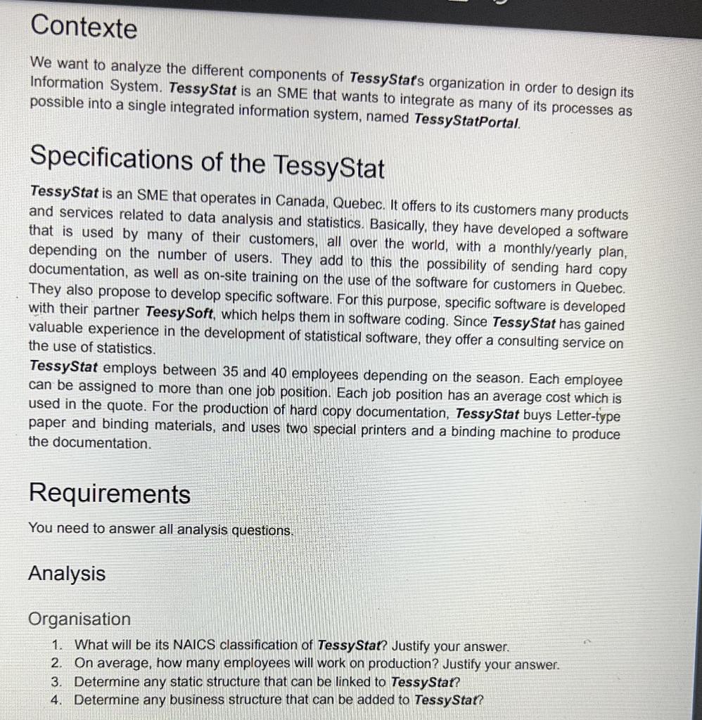 We want to analyze the different components of