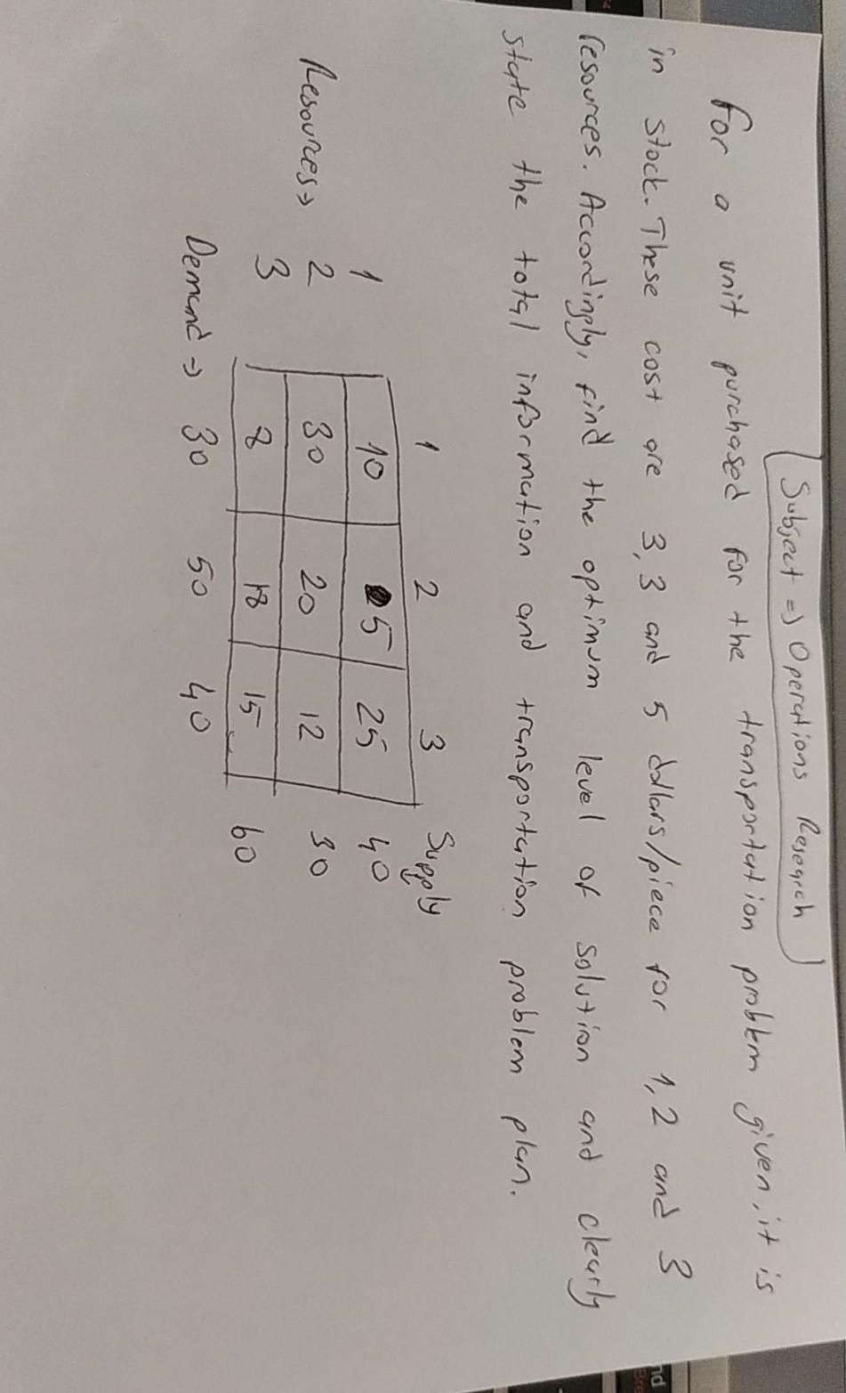 thanks cost ore nd Subject -) Operations Resenich