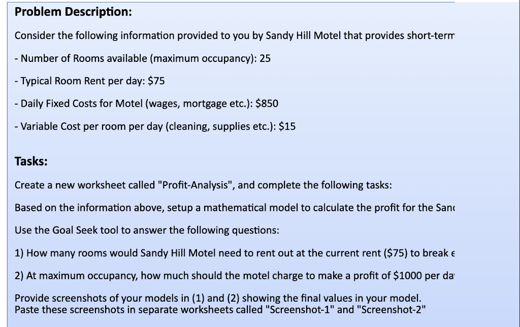 Problem Description: Consider the following