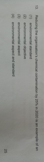 13 Reducing the organisation's chemical