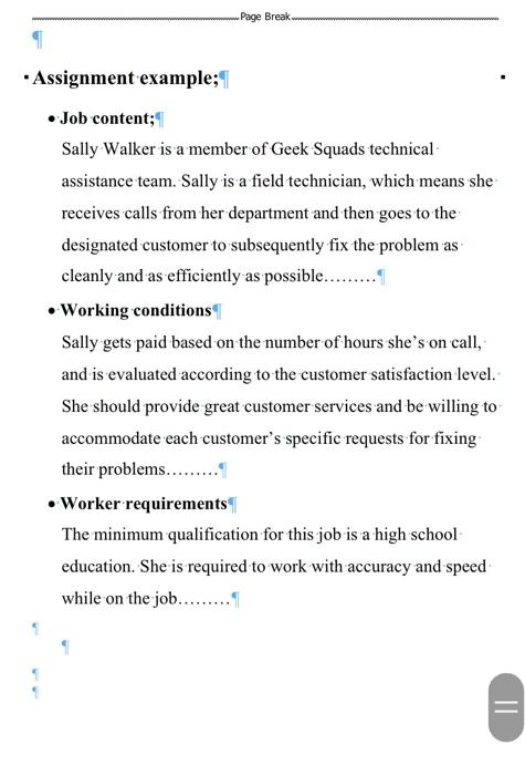 -Assignment task; You are required to conduct a