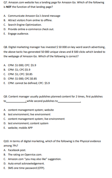 27. Amazon.com website has a landing page for