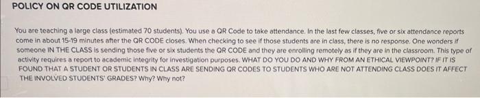 You are teaching a large class (estimated 70