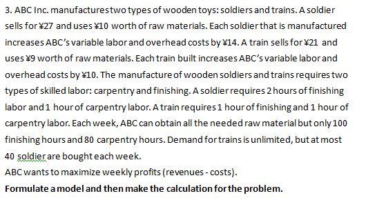 Please solve it using Excel solver and give