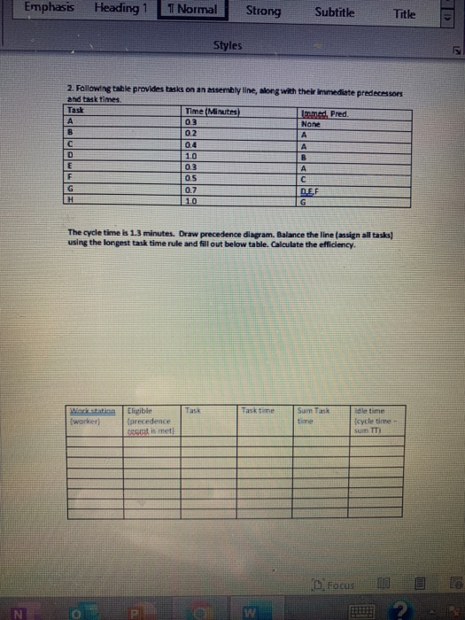 Emphasis Heading 1 T Normal Strong Subtitle Title