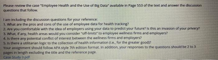 Case Study please and thank you! if not going to