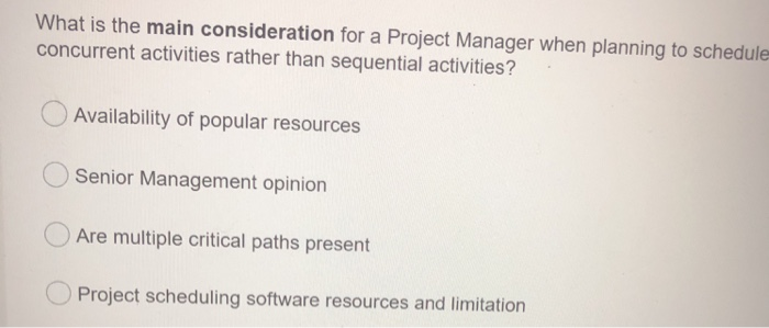 What is the main consideration for a Project