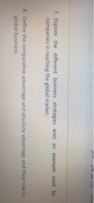 7. Explore the different business strategies with