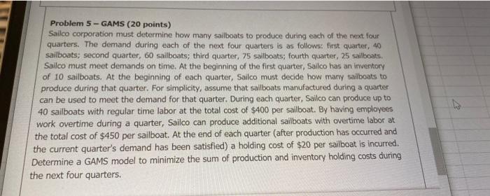 write gams code if possible. and please provide