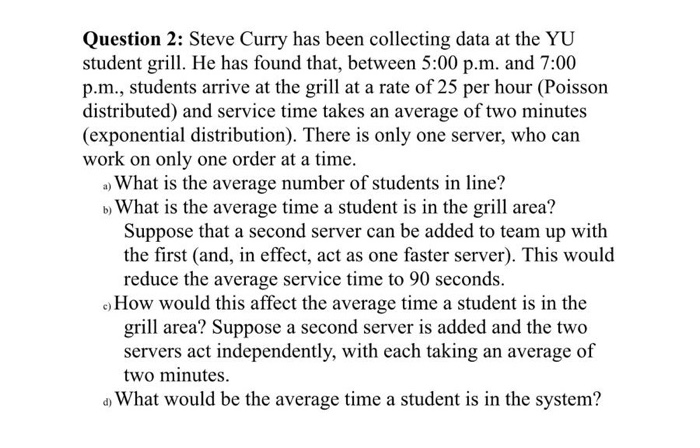 . Question 2: Steve Curry has been collecting