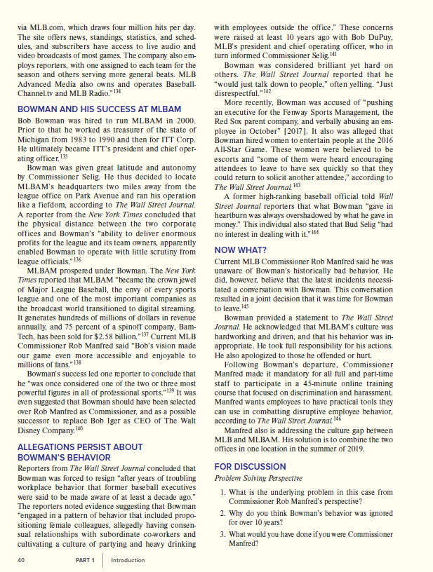 Please read the case Did Major League Baseball