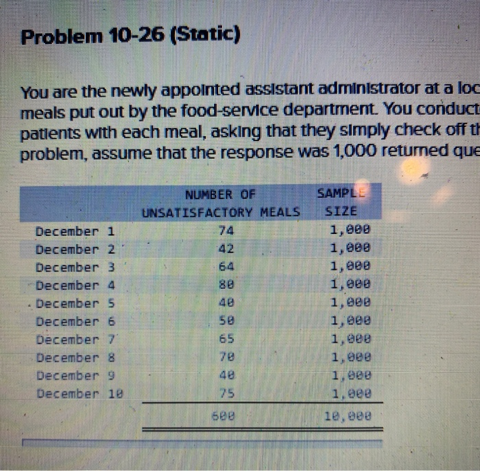 Problem 10-26 (Static) You are the newly