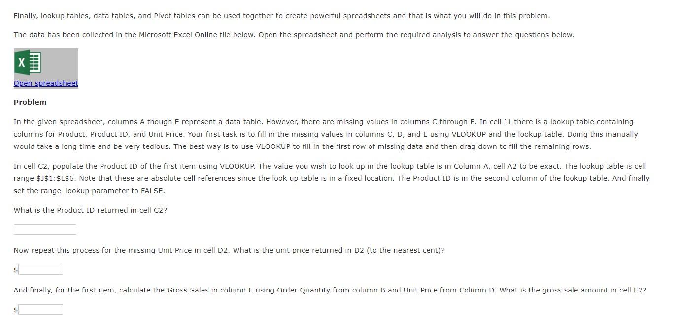 Ch. 10 Excel Tutorial 3 - Introduction to the