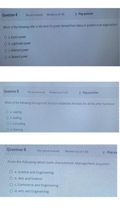 Multiple Choice | very important Question 4 Not