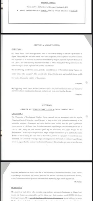 Oral contracts a. are not legal. b. cannot be