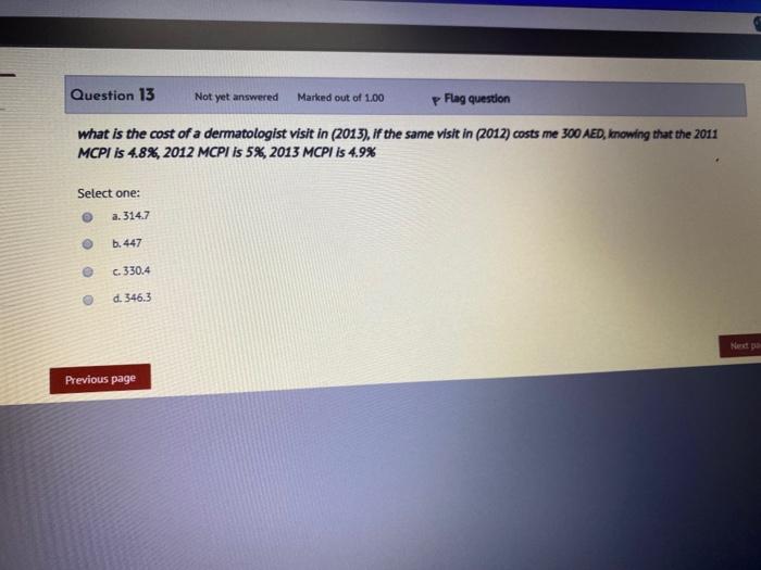 Question 13 Not yet answered Marked out of 1.00