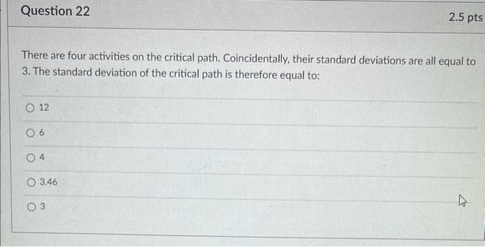 There are four activities on the critical path.