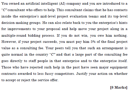 You owned an artificial intelligent (AI) company